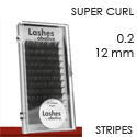 Wimpern Mink B-Curl  .20 / 12mm / Stripes