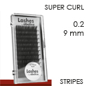 Wimpern Mink B-Curl  .20 / 9mm /Stripes