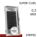 Wimpern Mink B-Curl  .20 / MIX /Stripes